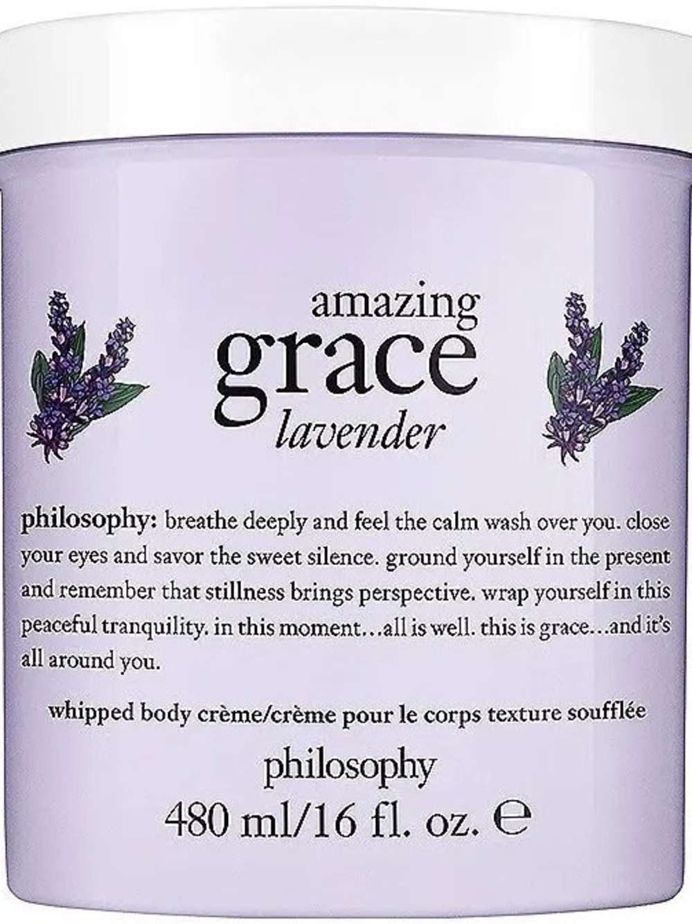 PHILOSOPHY AMAZING GRACE LAVENDER WHIPPED BODY CRÈME JUMBO SIZE 16 Oz NEW/SEALED